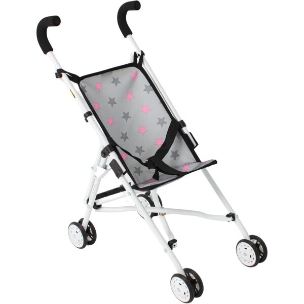 Roma Bayer Chic 2000 Puppenwagen, faltbar, mit weichen Griffen, grau