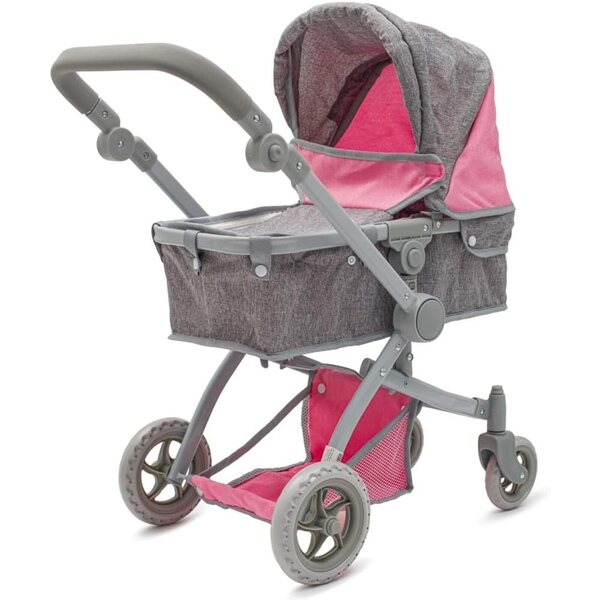 2-in-1-Kinderwagen Sophie Baby Mix Pink/Grau für Puppen – sicheres und raffiniertes Spielen