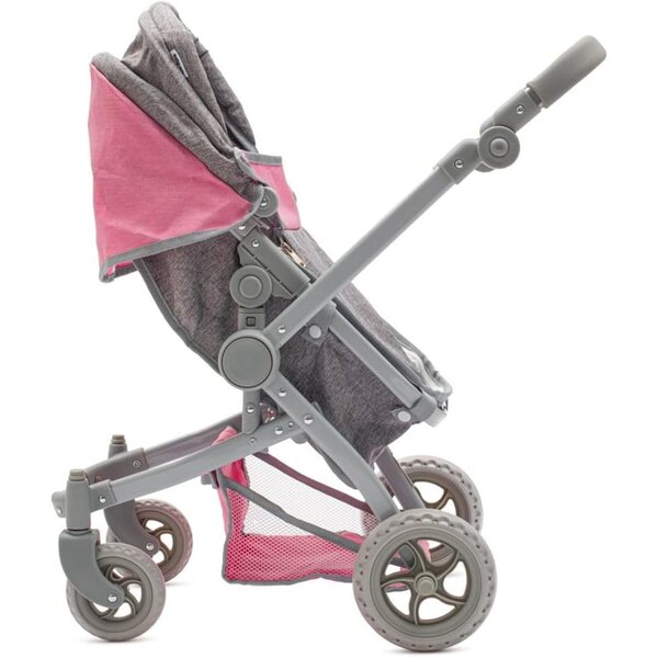 2-in-1-Kinderwagen Sophie Baby Mix Pink/Grau für Puppen – sicheres und raffiniertes Spielen
