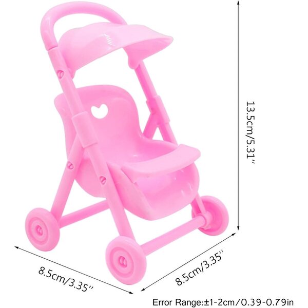 Generischer Zweisitzer-Puppenwagen mit Stuhlset – kreatives Kinderspiel