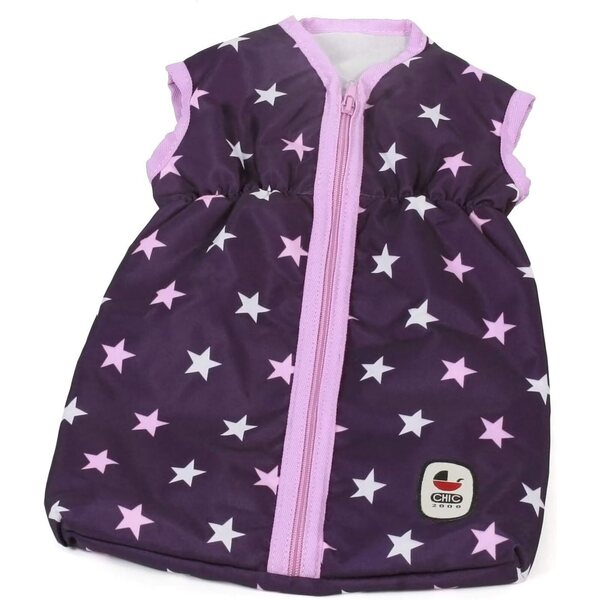 Schlafsack für Puppen bis 55 cm – Bayer Chic 2000 Lilac Star Color