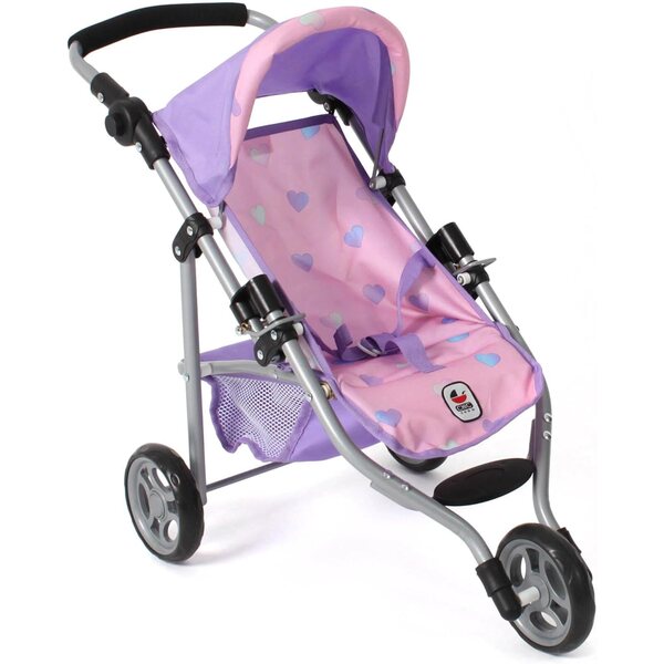Bayer Chic 2000 Lola Puppenwagen mit verstellbarem Griff und klappbarem Verdeck