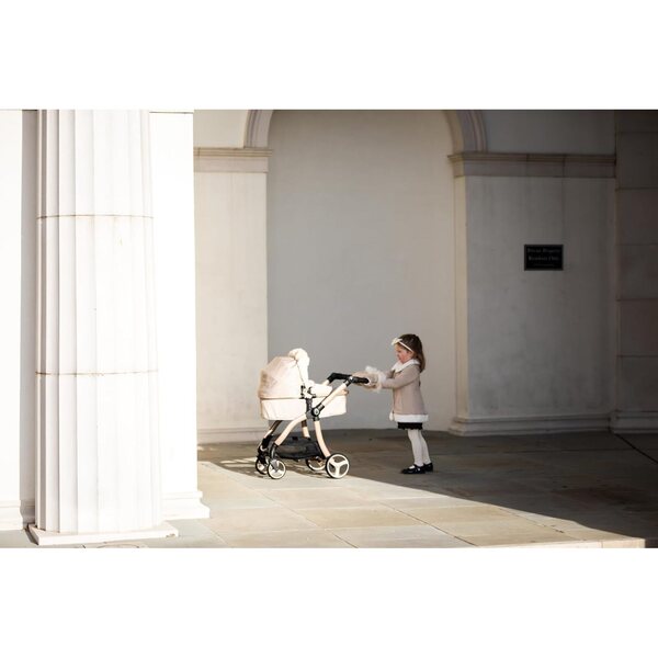 Eierpuppenwagen – 2-in-1 verstellbarer und faltbarer violetter Puppenwagen