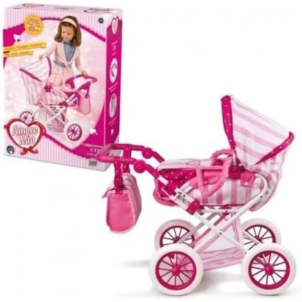 Amore Mio Grandi Giochi 3-in-1-Rollstuhl mit verstellbarem Griff und Zubehör