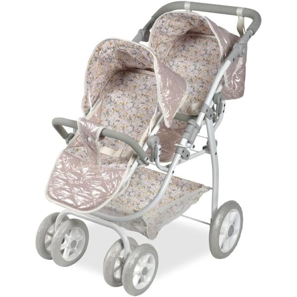 Auto Gemellar Fantasy Arias: verstellbarer Doppelkinderwagen für Puppen 45x70x73 cm