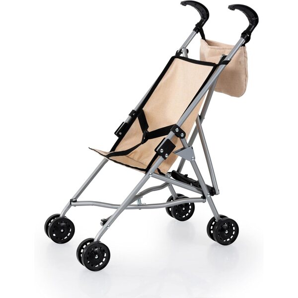 Bayer Design Klappbarer Puppenwagen mit Tasche und Gürtel, bis 46 cm