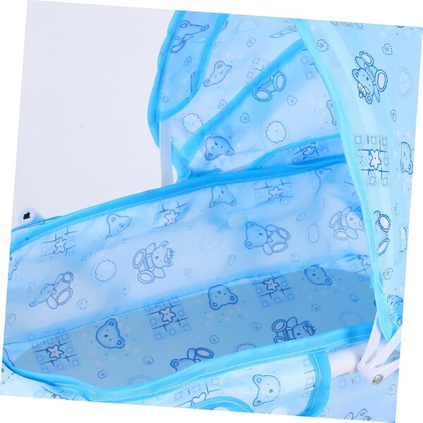 ERINGOGO Spielzeug-Kinderwagen für Puppen, hellblau und funktionell, 55 x 48 cm