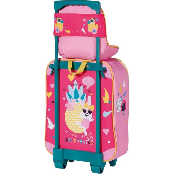 Baby Born Trolley mit Puppensitz, rosa Reisekoffer für Kinder ab 3 Jahren