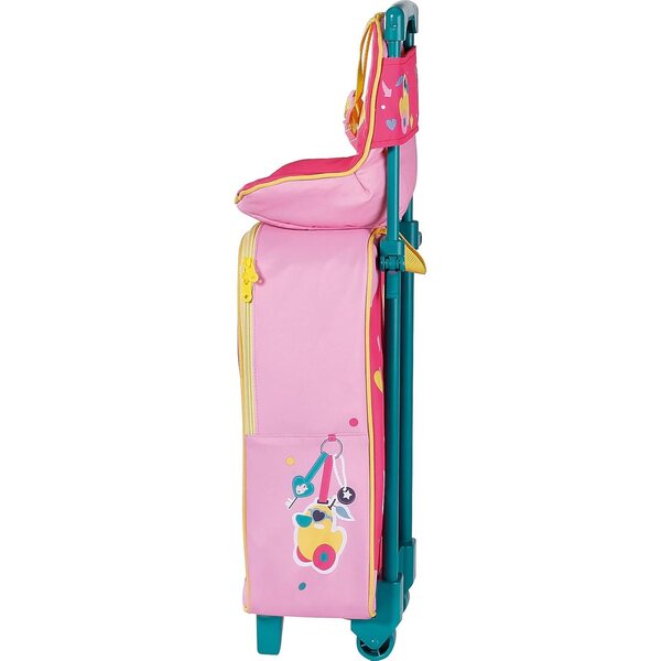 Baby Born Trolley mit Puppensitz, rosa Reisekoffer für Kinder ab 3 Jahren
