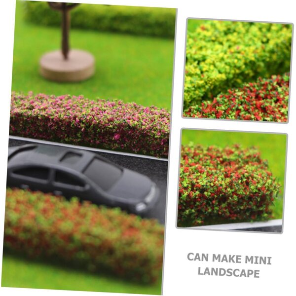 GARVALON 3 Mini Cespugli in PE per Micro Paesaggi e Tavolo di Sabbia Decorativo