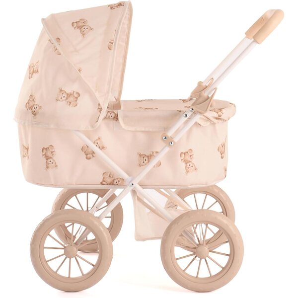 Roma Teddy My First Dolls – Puppenwagen mit Teddybär-Aufdruck und passender Tasche