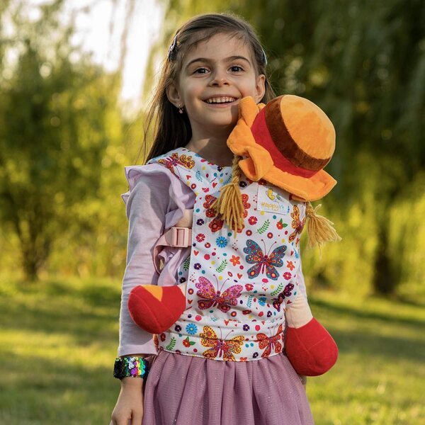 Marsupio porta bambole HappyVk a farfalla per bambini regolabile e confortevole
