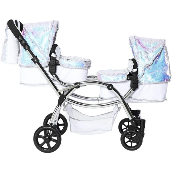 Roma Polly Amy Childs – 2-in-1-Doppelkinderwagen mit Kinderwagen- und Puppentransport