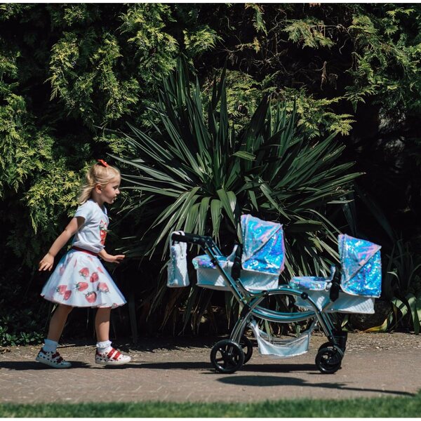 Roma Polly Amy Childs – 2-in-1-Doppelkinderwagen mit Kinderwagen- und Puppentransport