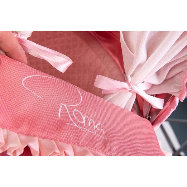 Carrozzina per bambole Roma Annie Amy Childs rosa con manico regolabile 3-16 anni