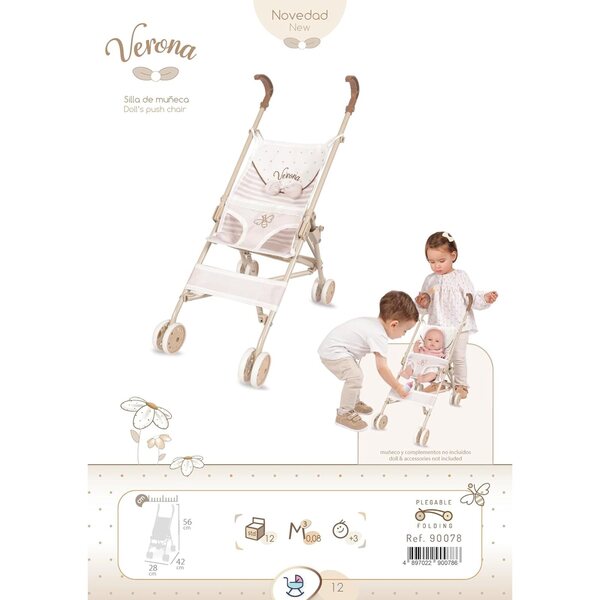 Verona DeCuevas Toys faltbarer Kinderwagen für Puppen, leicht und sicher