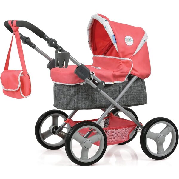 Angie Puppenset 20-teilig mit Kinderwagen, Kinderbett und Zubehör für Kinder ab 3 Jahren