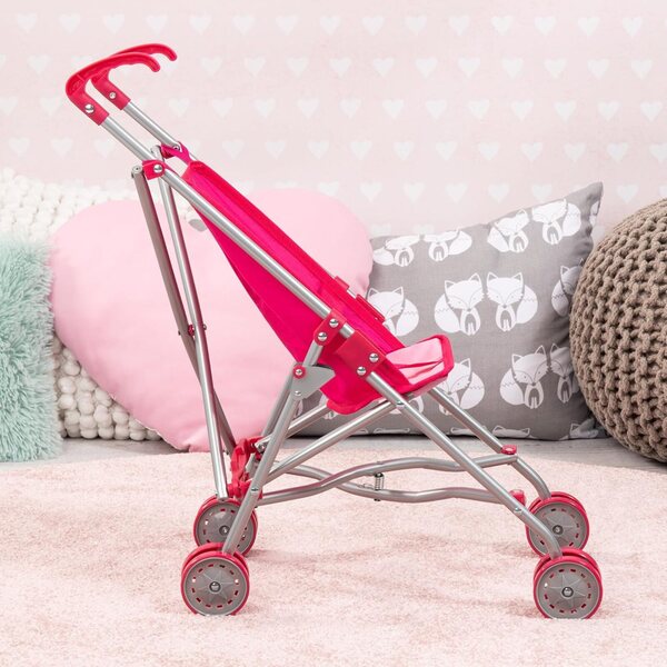 Bayer Design Princess rosa Puppenwagen, faltbar und stabil bis 46 cm