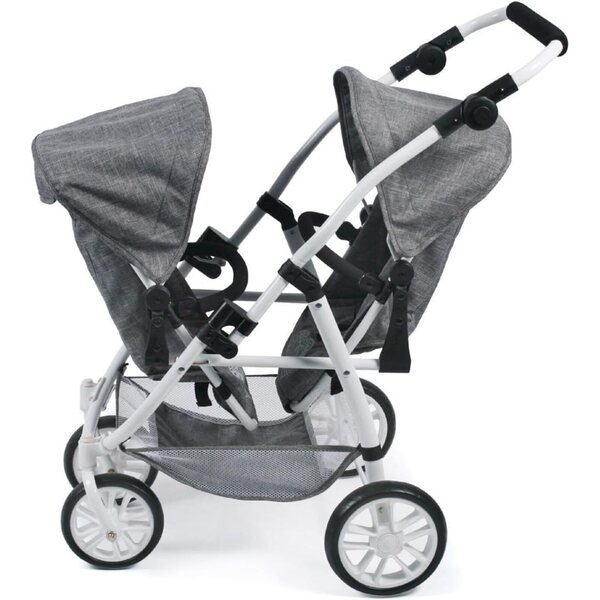 Chic 2000 Bayer Zwillingskinderwagen, doppelt verstellbarer Sitz für Puppen bis 50 cm