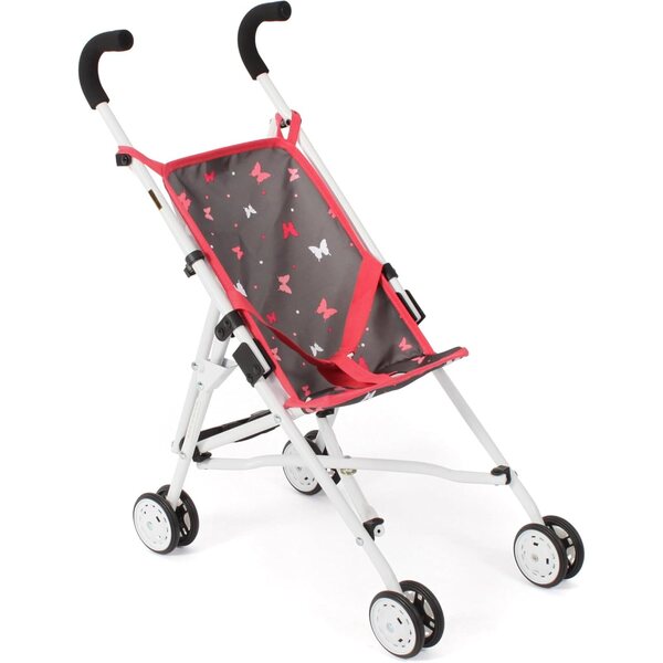 Bayer Chic 2000 Passeggino per bambole Roma corallo a farfalla pieghevole 57 cm