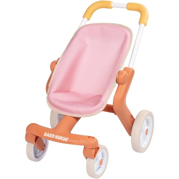 Smoby Baby Nurse Pop Kinderwagen für Puppen bis 42 cm mit multidirektionalen Rädern