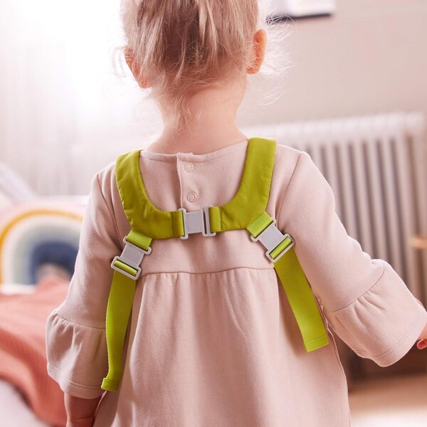 HABA Blättertraum Puppensitz – Leichte, faltbare Stofftiertrage für Kinder