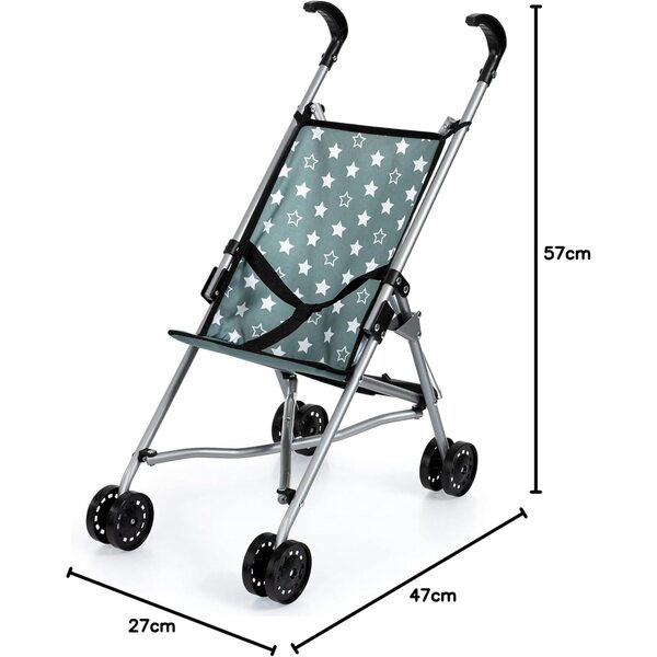 Zusammenklappbarer Puppenwagen von Bayer Design mit Sicherheitsgurt und Doppelrädern