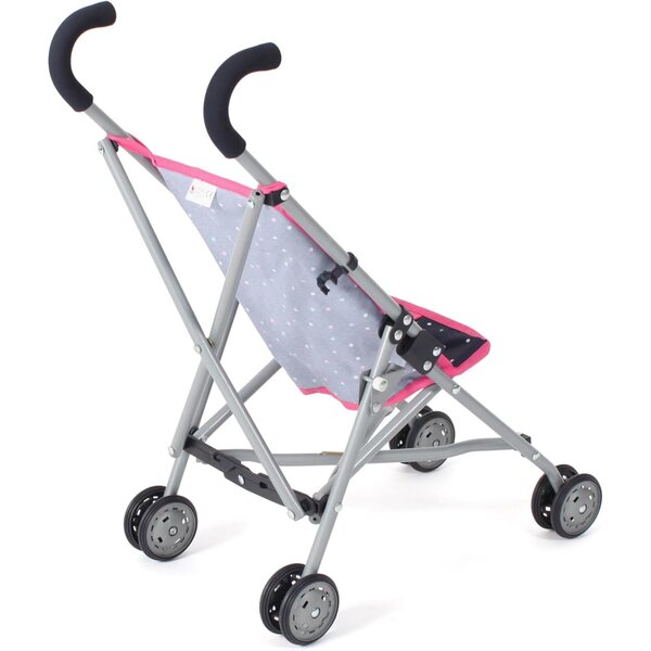 Bayer Chic 2000 Passeggino per Bambola Roma Rosa Pieghevole con Cintura di Sicurezza