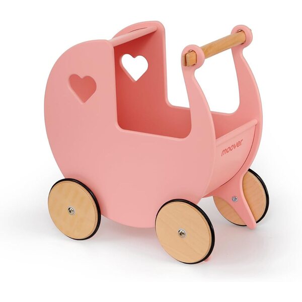 Moover Carrozzina per bambole in betulla, design danese, colori vivaci, 44x43x24 cm