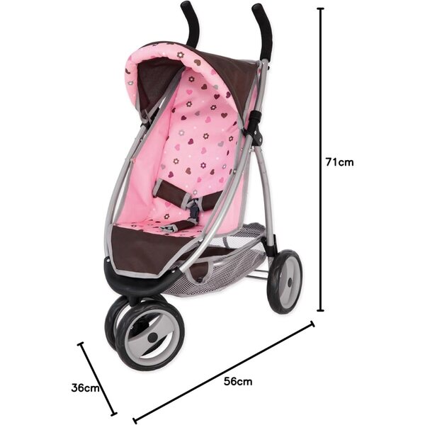 Bayer Design Jogger Puppenwagen mit Verdeck und Sicherheitsgurt