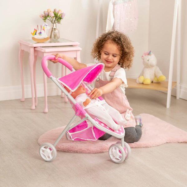 Dolly Tots Jogger Puppenwagen, faltbar, für Puppen bis 45 cm, 3+