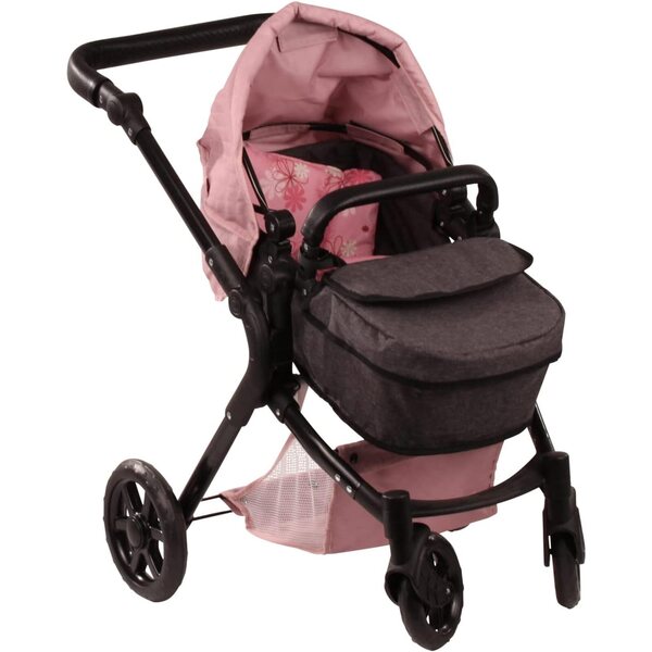 Götz Puppenwagen 2 in 1 Soft Mood mit verstellbarem Griff 58-80 cm