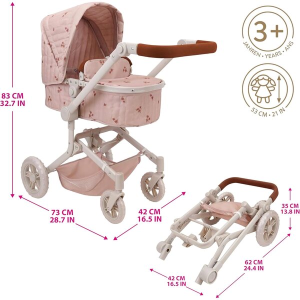 509 Crew Kinderwagen- und Zubehörset für Puppen, 19-teilig, hohe Qualität, für Kinder ab 3 Jahren