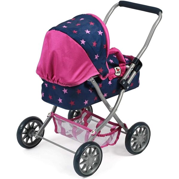 Chic 2000 Smarty Stars Navy Kinderwagen für Puppen bis 40 cm, leicht und faltbar