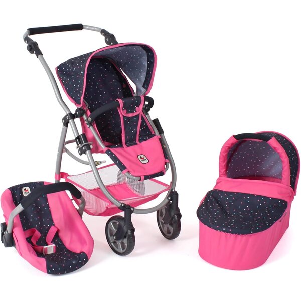 3 in 1 Puppenwagen Bayer Chic 2000 Emotion All In 2.0 Konfetti Pink