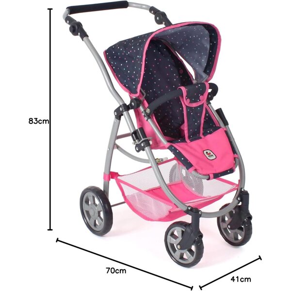 3 in 1 Puppenwagen Bayer Chic 2000 Emotion All In 2.0 Konfetti Pink