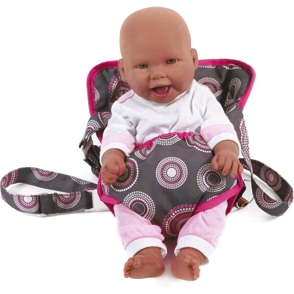 Bayer Chic 2000 Marsupio per Bambole Rosa con Spallacci Regolabili - Hot Pink Pearls