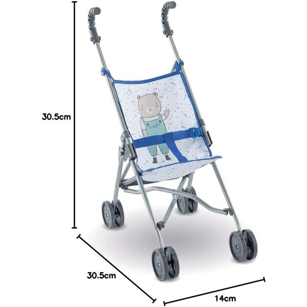 Corolle Mon Grand Poupon Kinderwagen für Puppen 36-42 cm, faltbar, blau