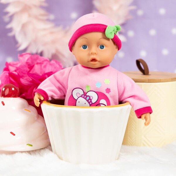 Bayer Design First Words Baby Rosa Puppe 33 cm mit 24 Babysprüchen und weichem Körper