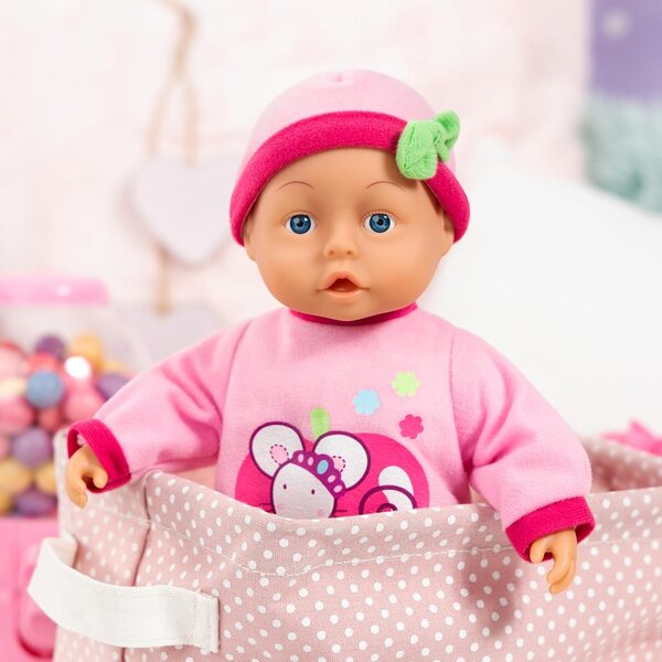 Bayer Design First Words Baby Rosa Puppe 33 cm mit 24 Babysprüchen und weichem Körper