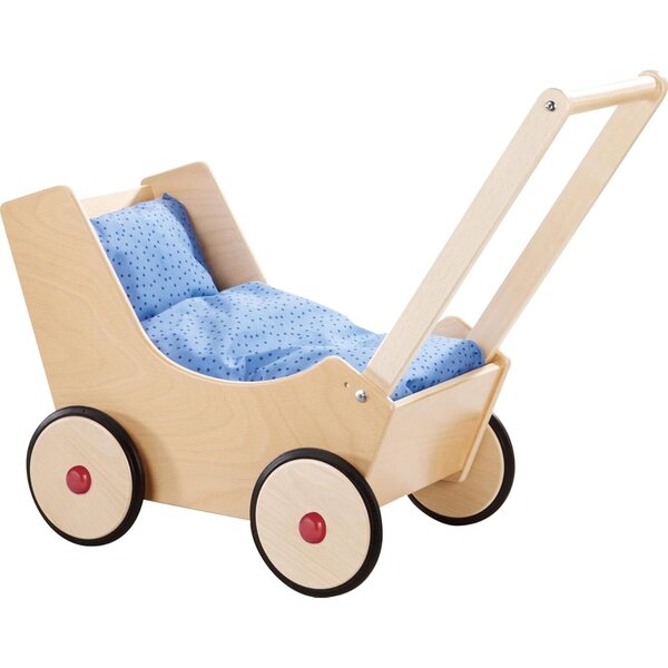 HABA Puppenwagen – Spielzeug-Kinderwagen für Kinder, Rosa