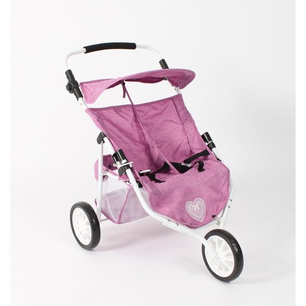 Bayer Chic 2000 Passeggino Jogger 3 Ruote per Bambole Binocolo Jean Rose