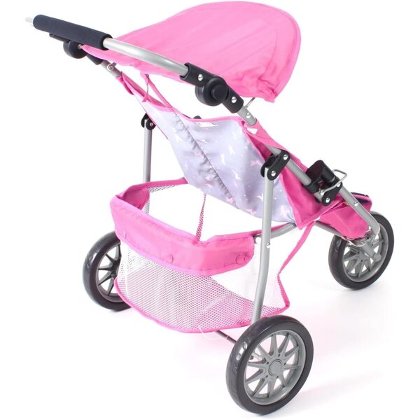 Bayer Chic 2000 3-Rad-Jogger-Kinderwagen für Puppen mit Fernglas und Schmetterlingsaufdruck