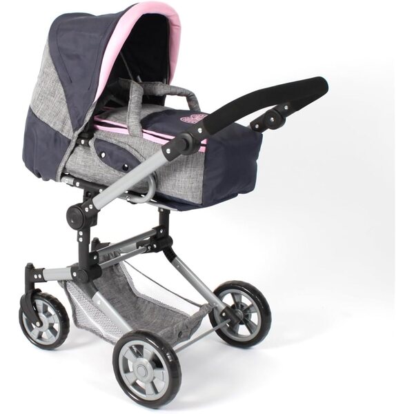 Bayer Chic 2000 Passeggino combinato JARA grigio blu scuro per bambole 3 in 1