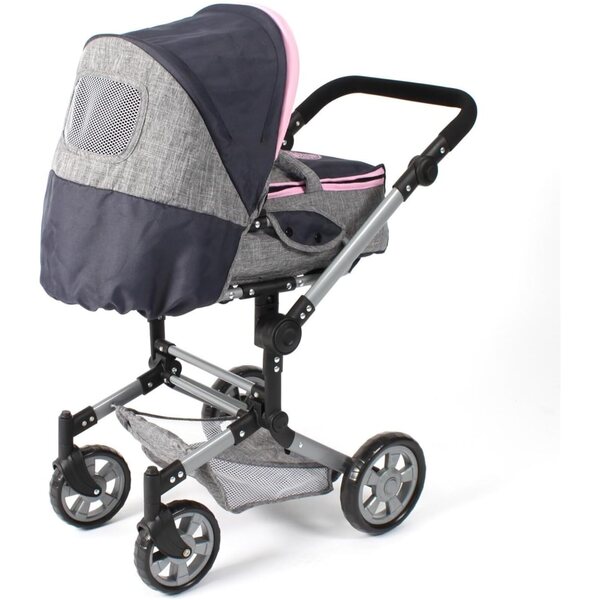 Bayer Chic 2000 Kombikinderwagen JARA grau dunkelblau für Puppen 3 in 1