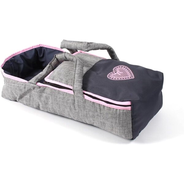 Bayer Chic 2000 Kombikinderwagen JARA grau dunkelblau für Puppen 3 in 1
