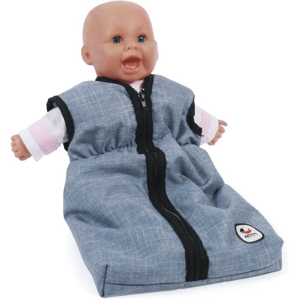 Bayer Chic 2000 Blue Jeans Schlafsack für Puppen bis 55 cm mit Reißverschluss