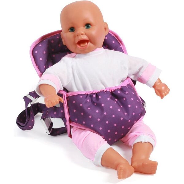 Tracolla Bayer Chic 2000 per Bambole fino a 55 cm Viola/Rosa Imbottita