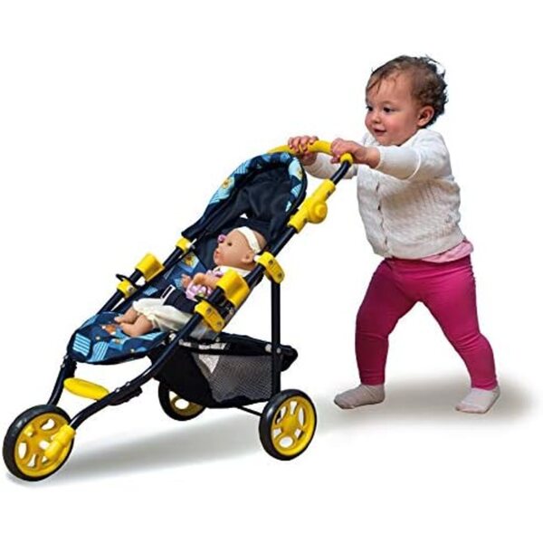 Passeggino Ombrello per Bambole Cm 82x31,5x72 h, leggero e pieghevole