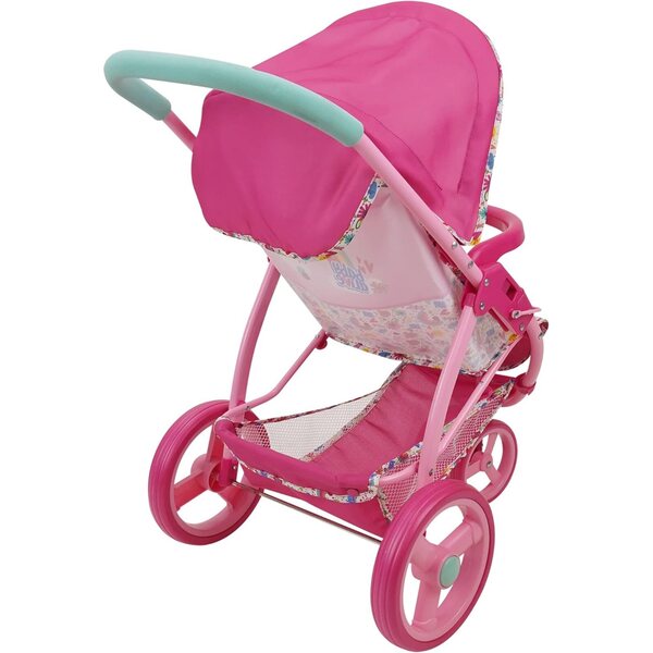 Baby Alive Passeggino Jogging per Bambole fino a 60cm, Rosa con Motivo Arcobaleno
